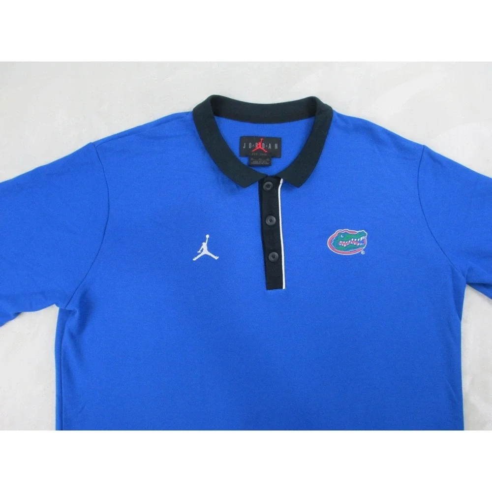 NEW Florida Gators Polo Shirt Mens Extra Large Blue Jordan UF Football NCAA
